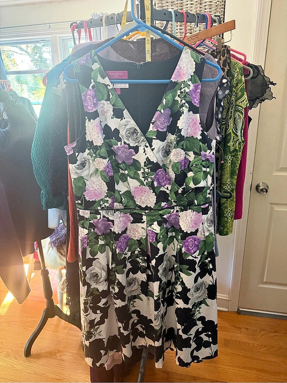 Talbots The Oprah Magazine Collection Floral Fit and Flare Dress Midi Dress 14P